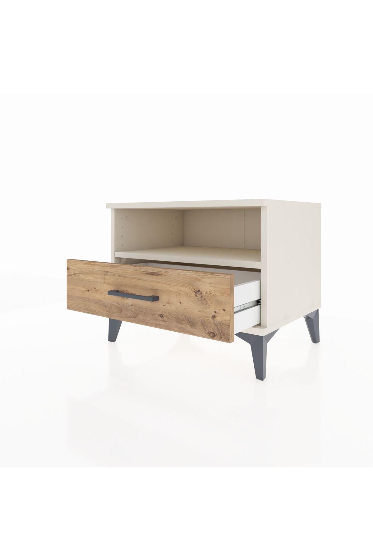 Hyperion Komodin Tek Raflı Tek Çekmeceli 60x44x48 Aytaşı-Çam