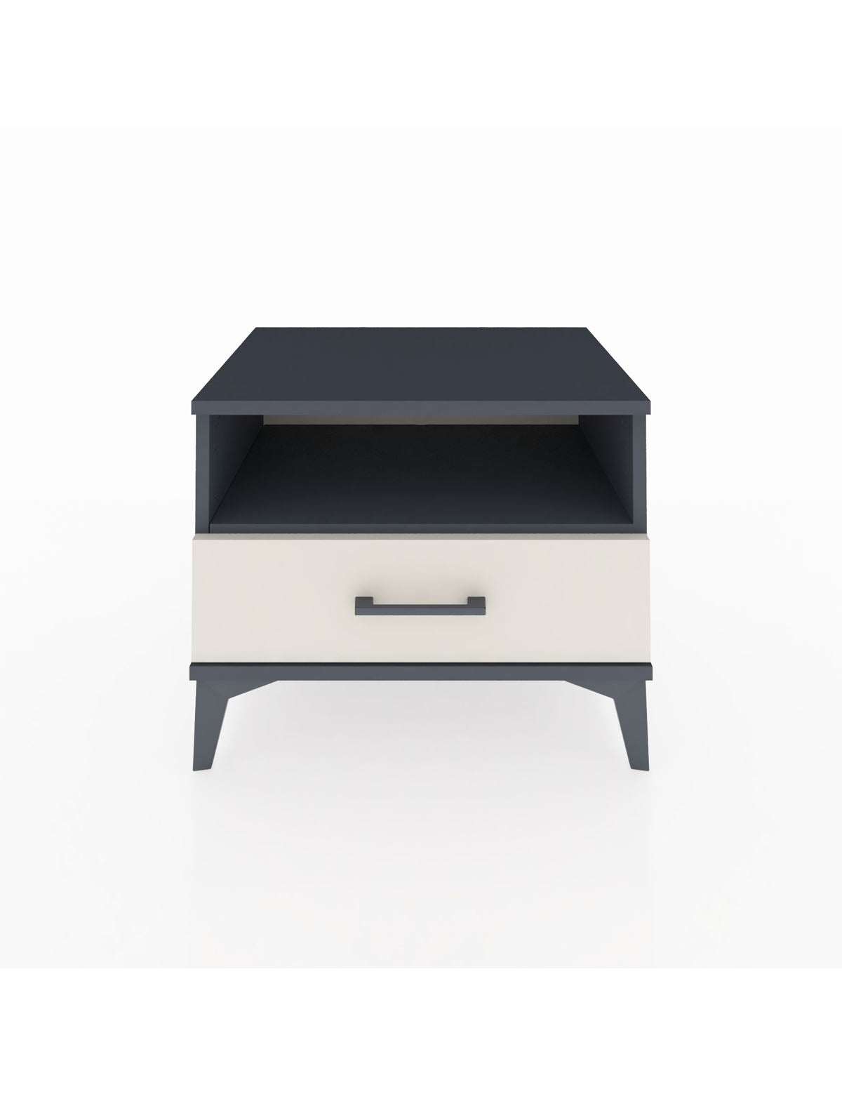 Hyperion Komodin Tek Raflı Tek Çekmeceli 60x44x48 Antrasit-Aytaşı