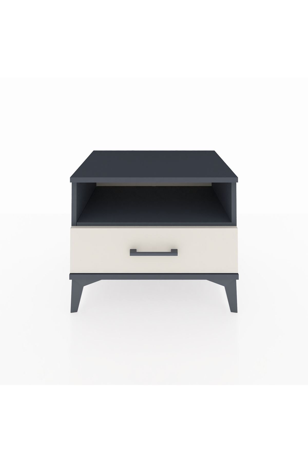 Hyperion Komodin Tek Raflı Tek Çekmeceli 60x44x48 Antrasit-Aytaşı