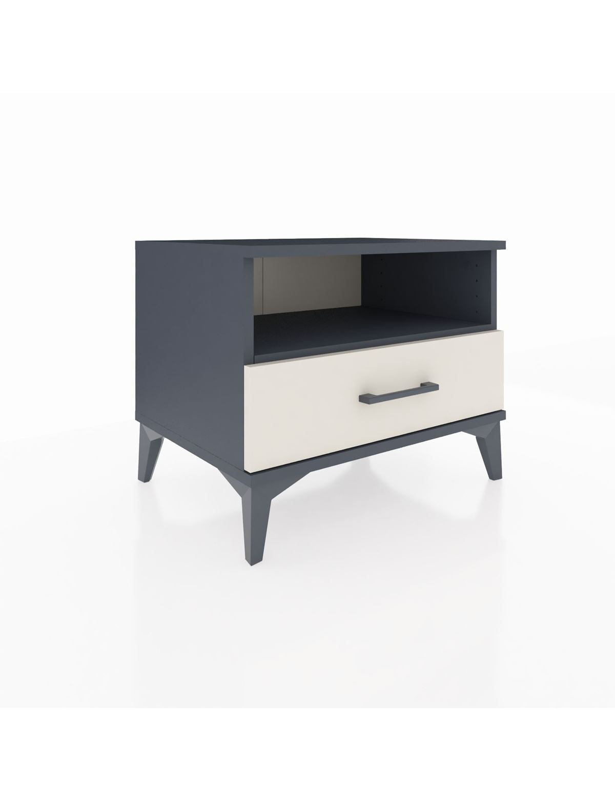 Hyperion Komodin Tek Raflı Tek Çekmeceli 60x44x48 Antrasit-Aytaşı