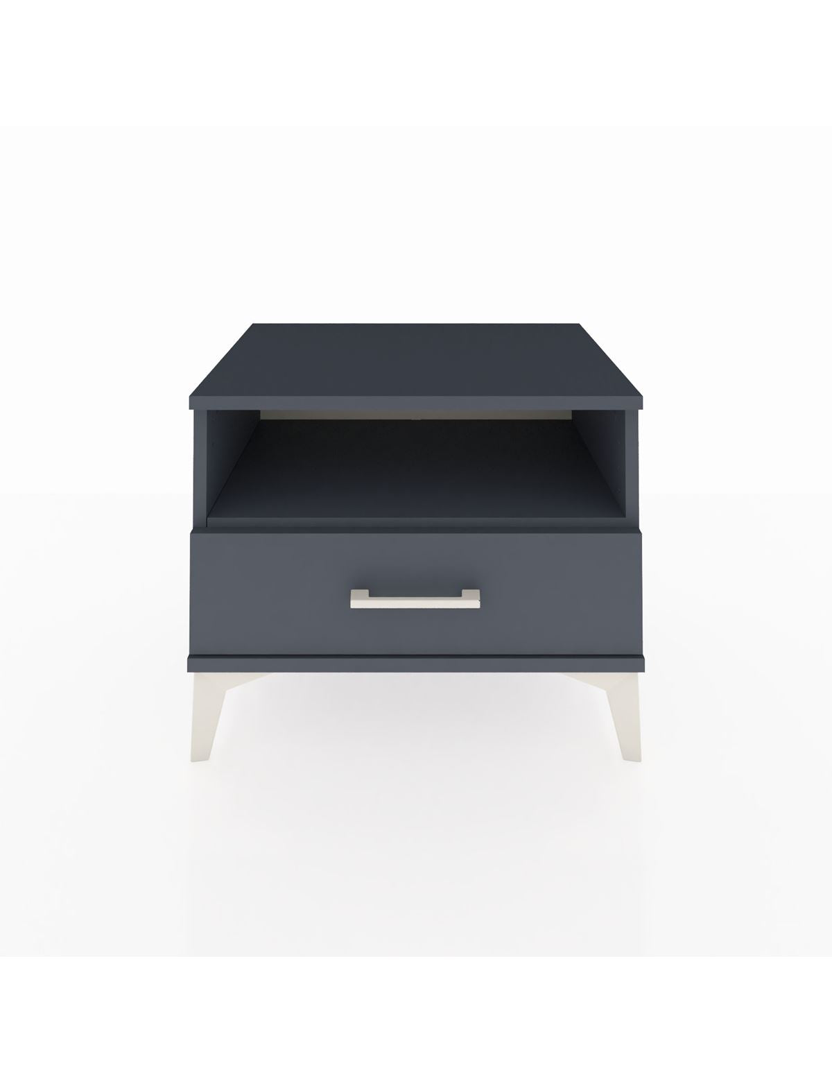 Hyperion Komodin Tek Raflı Tek Çekmeceli 60x44x48 Antrasit-Antrasit