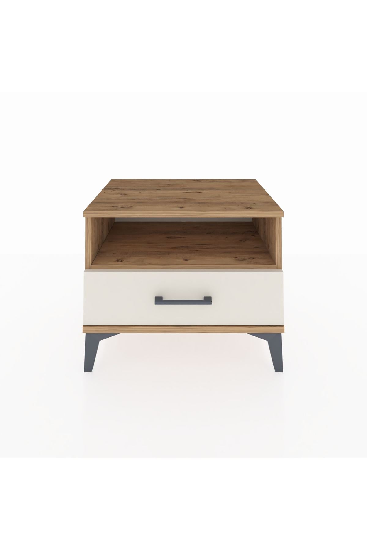 Hyperion Komodin Tek Raflı Tek Çekmeceli 60x44x48 Çam-Aytaşı