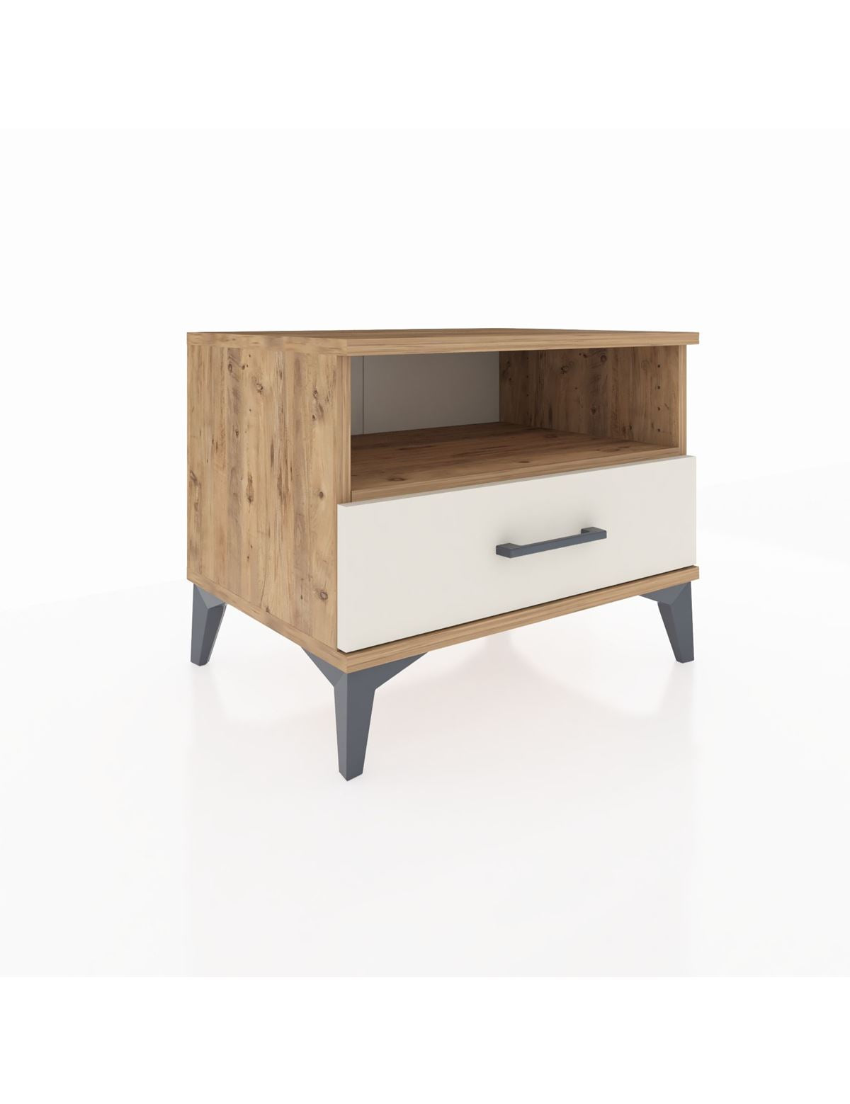 Hyperion Komodin Tek Raflı Tek Çekmeceli 60x44x48 Çam-Aytaşı