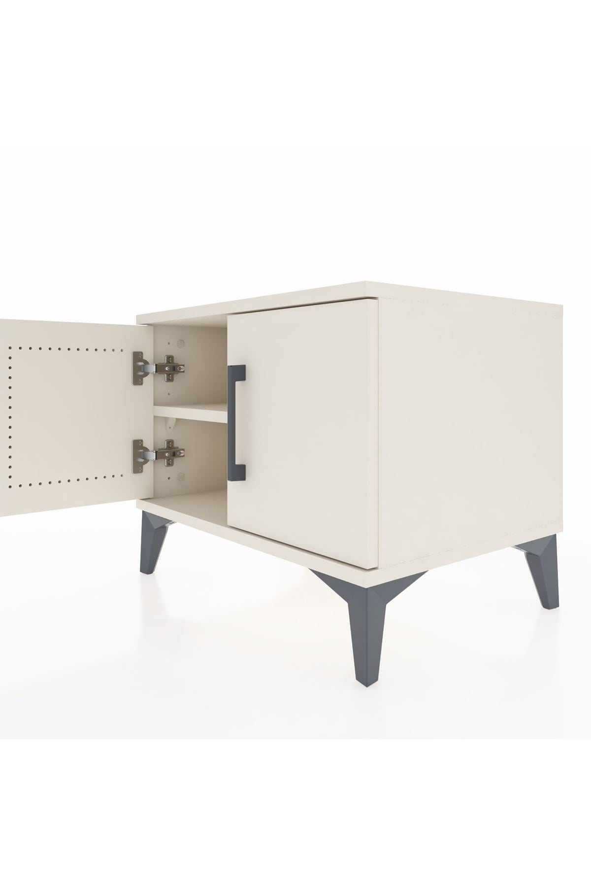 Hyperion Komodin Tek Raflı 2 Kapaklı 60x44x48 Aytaşı-Aytaşı