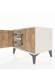 Hyperion Komodin Tek Raflı 2 Kapaklı 60x44x48 Aytaşı-Çam