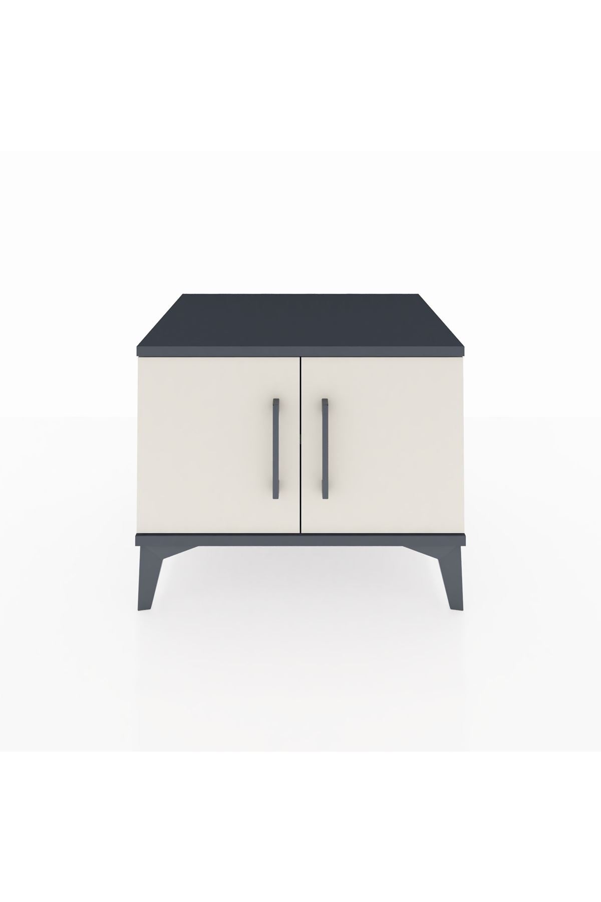 Hyperion Komodin Tek Raflı 2 Kapaklı 60x44x48 Antrasit-Aytaşı