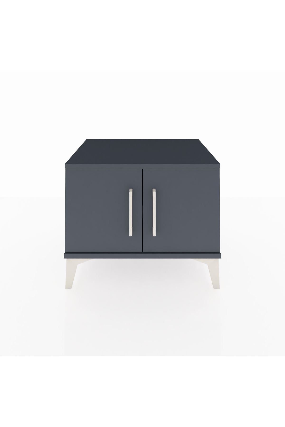 Hyperion Komodin Tek Raflı 2 Kapaklı 60x44x48 Antrasit-Antrasit