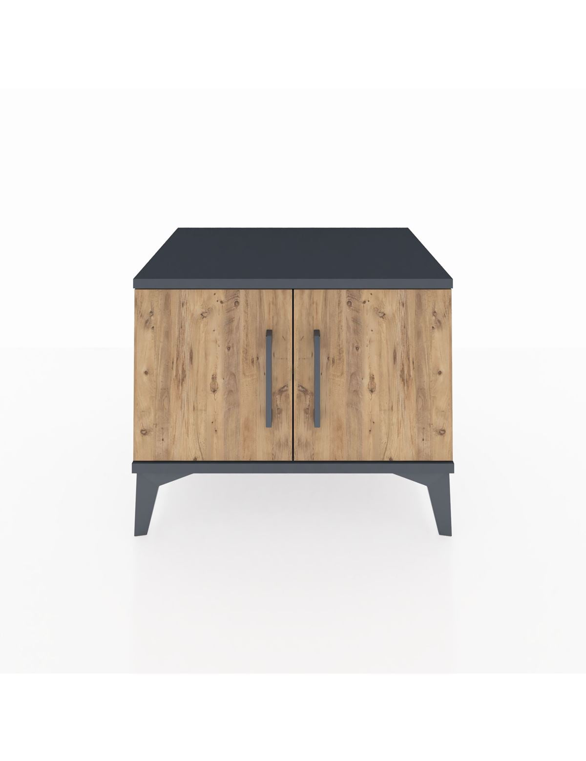 Hyperion Komodin Tek Raflı 2 Kapaklı 60x44x48 Antrasit-Çam