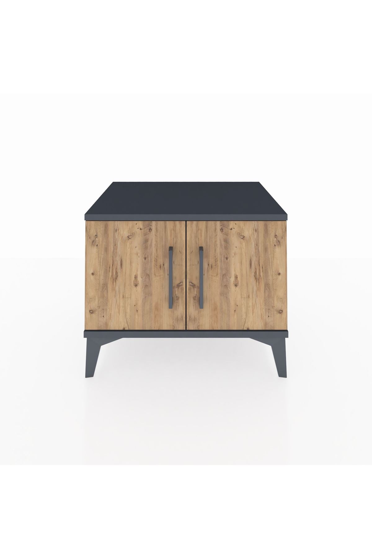 Hyperion Komodin Tek Raflı 2 Kapaklı 60x44x48 Antrasit-Çam