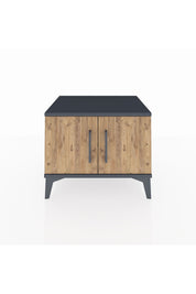 Hyperion Komodin Tek Raflı 2 Kapaklı 60x44x48 Antrasit-Çam