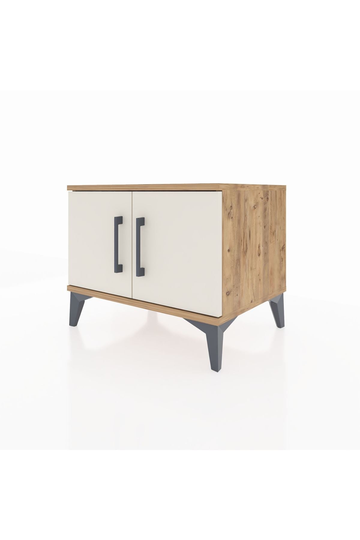 Hyperion Komodin Tek Raflı 2 Kapaklı 60x44x48 Çam-Aytaşı