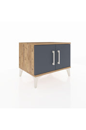 Hyperion Komodin Tek Raflı 2 Kapaklı 60x44x48 Çam-Antrasit