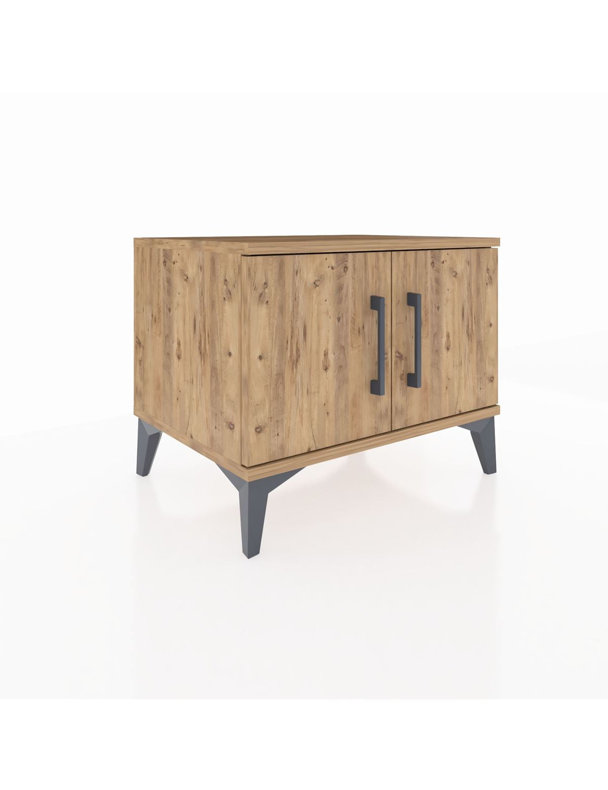 Hyperion Komodin Tek Raflı 2 Kapaklı 60x44x48 Çam-Çam