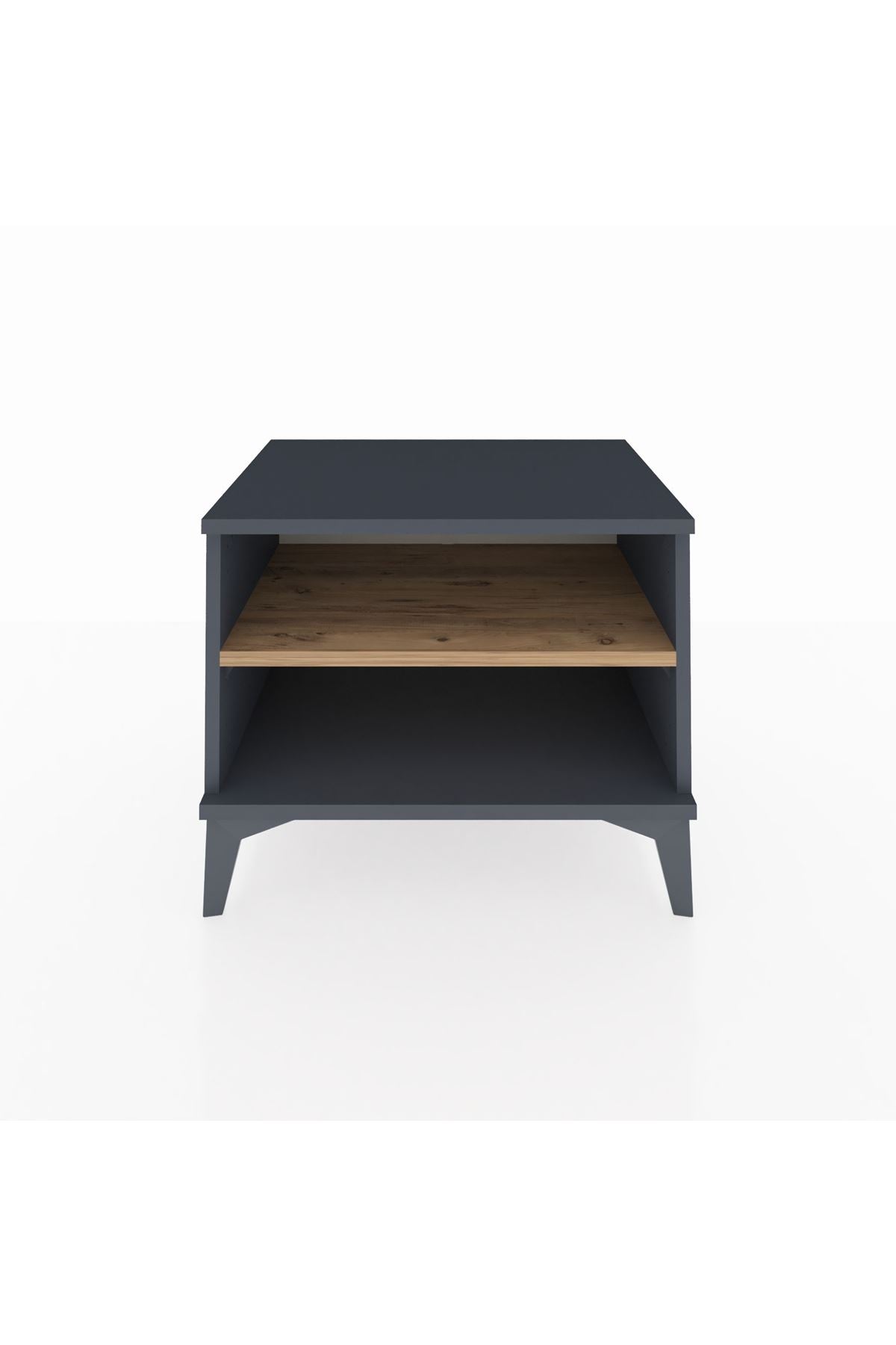 Hyperion Komodin Tek Raflı 60x44x48 Antrasit-Çam