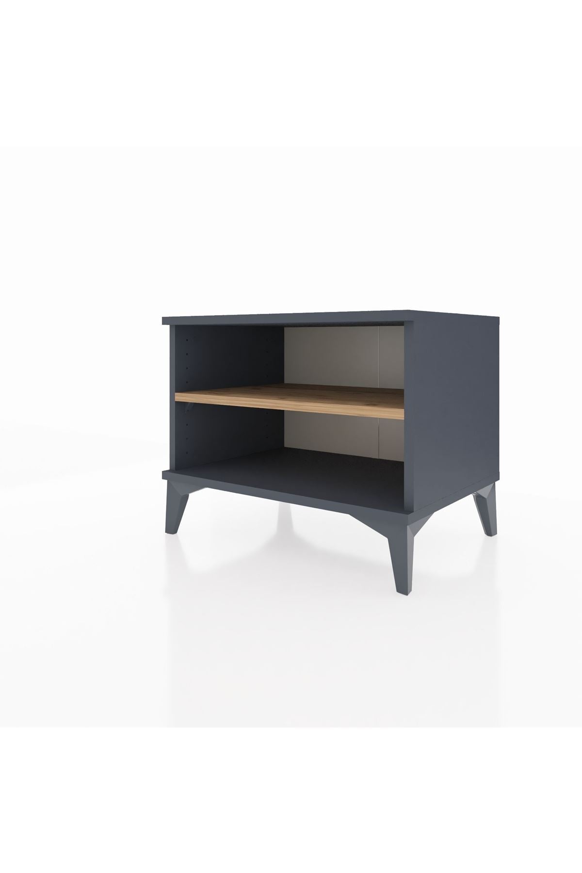 Hyperion Komodin Tek Raflı 60x44x48 Antrasit-Çam