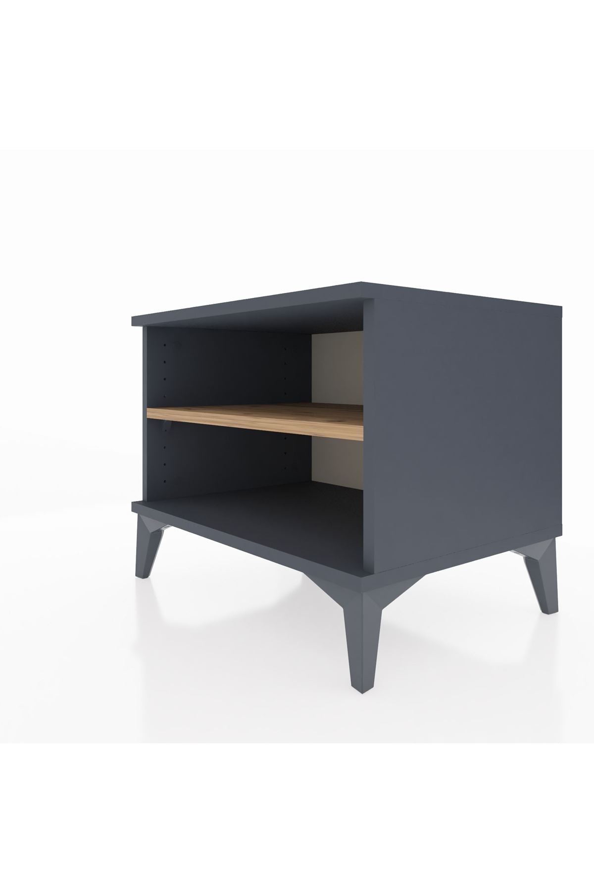 Hyperion Komodin Tek Raflı 60x44x48 Antrasit-Çam