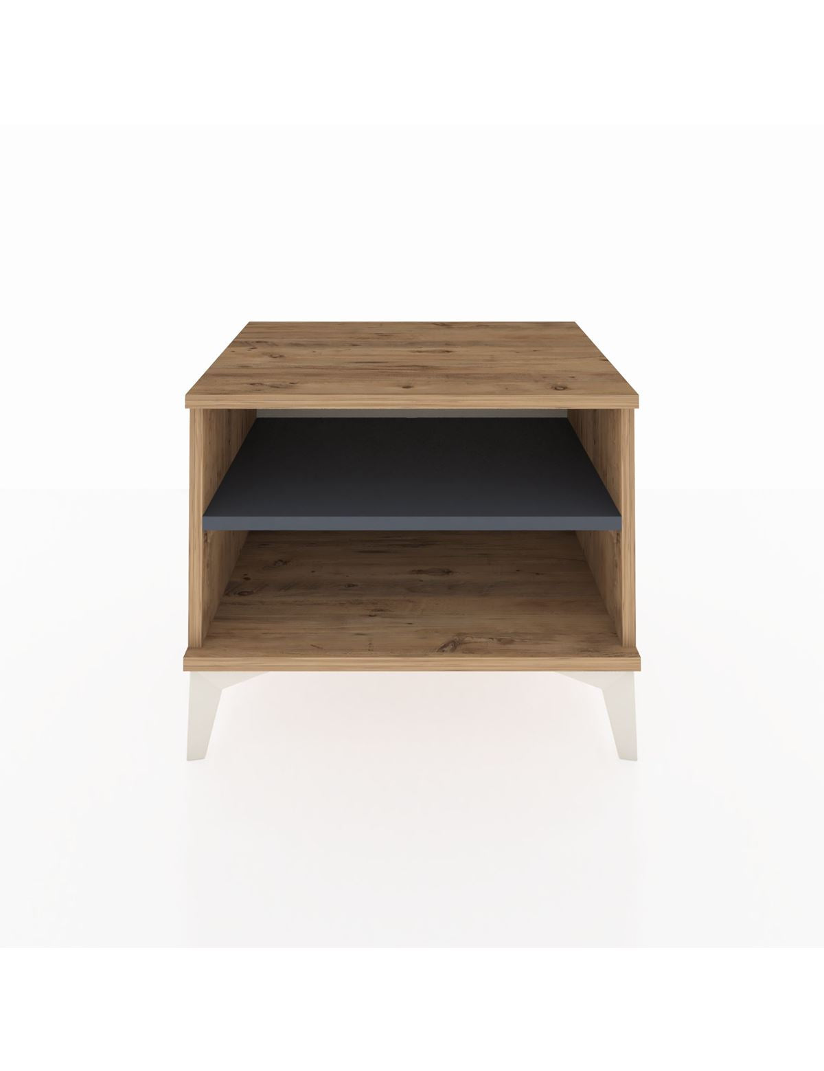 Hyperion Komodin Tek Raflı 60x44x48 Çam-Antrasit