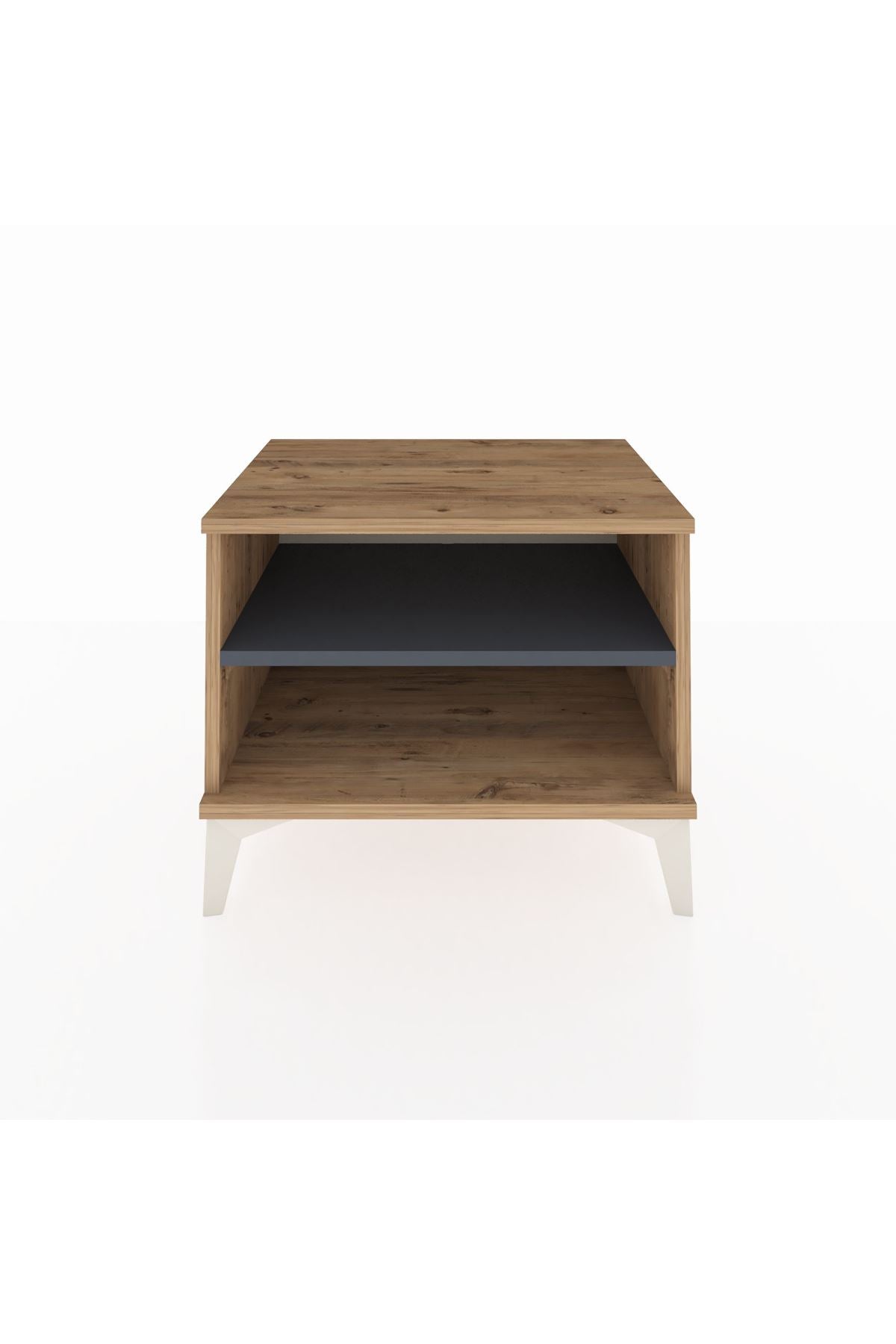 Hyperion Komodin Tek Raflı 60x44x48 Çam-Antrasit