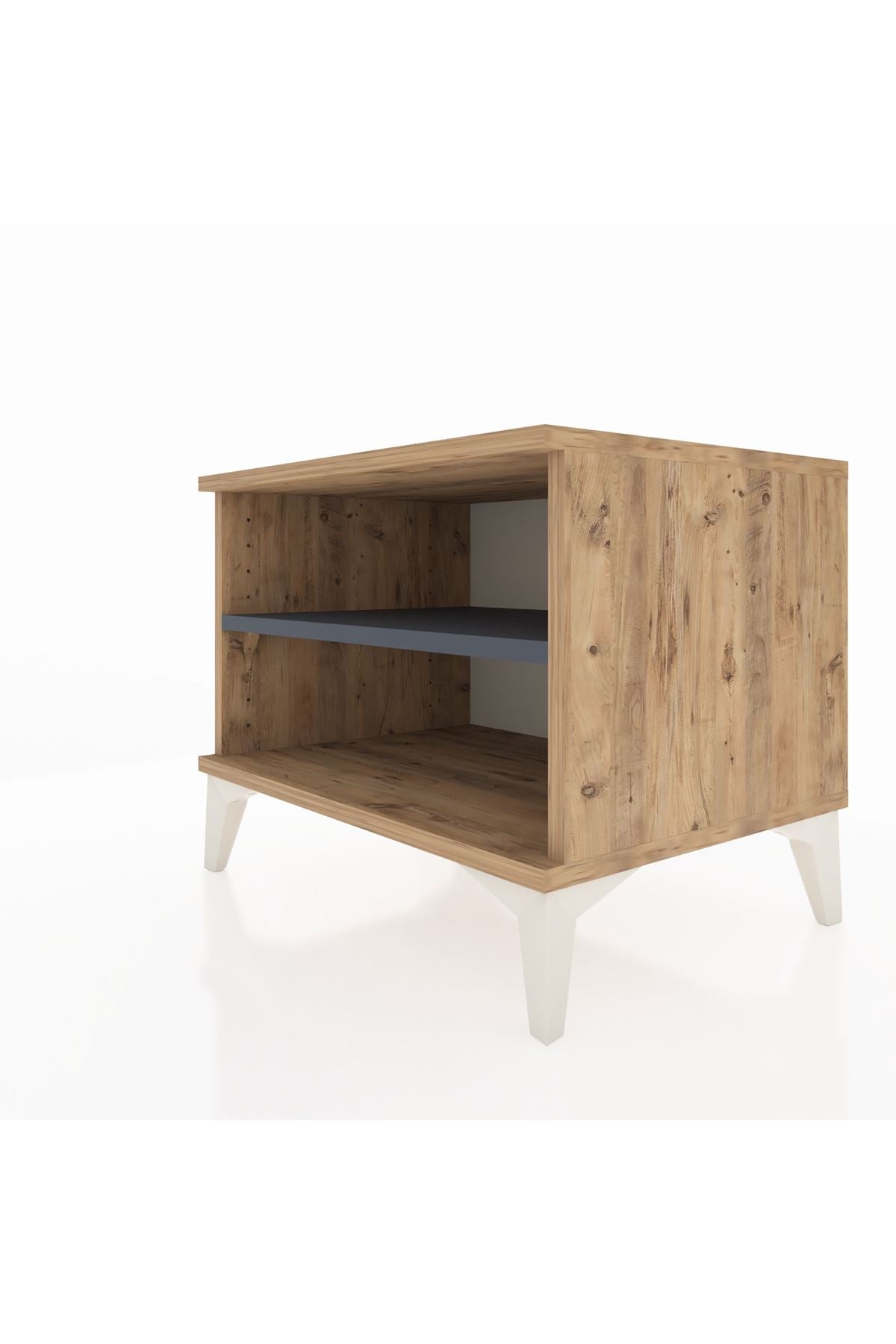 Hyperion Komodin Tek Raflı 60x44x48 Çam-Antrasit