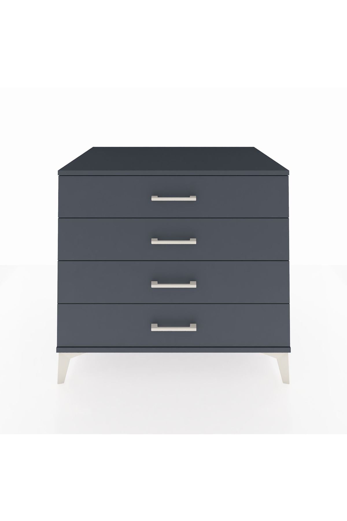 Kronos Şifonyer 4 Çekmeceli 88x59x80 Antrasit-Antrasit