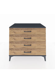 Kronos Şifonyer 4 Çekmeceli 88x59x80 Antrasit-Çam