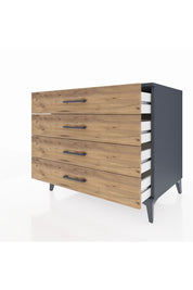 Kronos Şifonyer 4 Çekmeceli 88x59x80 Antrasit-Çam