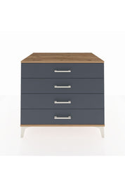 Kronos Şifonyer 4 Çekmeceli 88x59x80 Çam-Antrasit