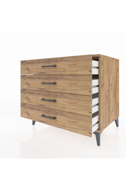 Kronos Şifonyer 4 Çekmeceli 88x59x80 Çam-Çam
