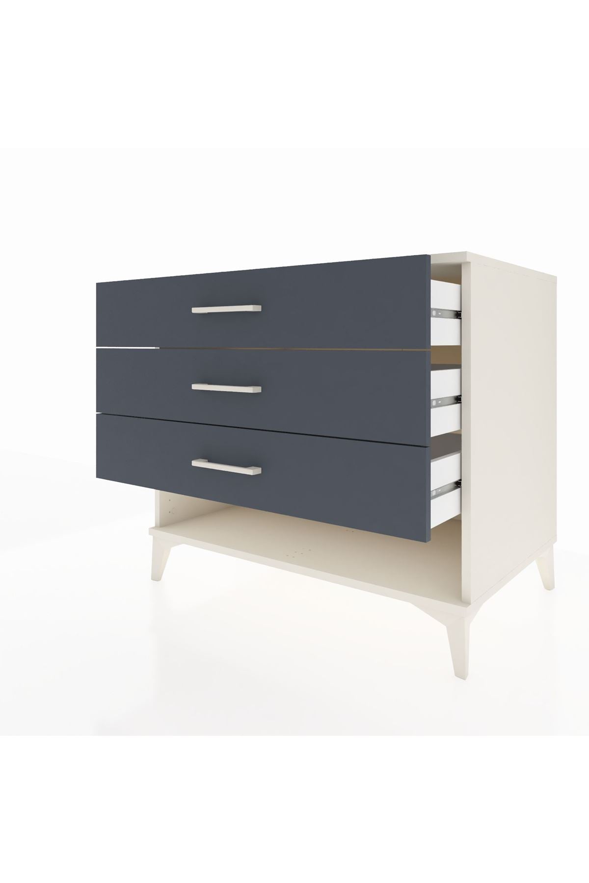 Kronos Şifonyer 3 Çekmeceli 88x59x80 Aytaşı-Antrasit