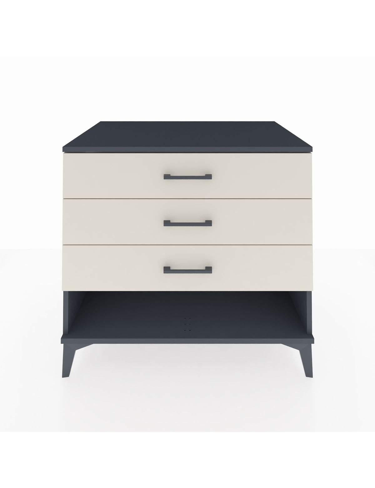 Kronos Şifonyer 3 Çekmeceli 88x59x80 Antrasit-Aytaşı