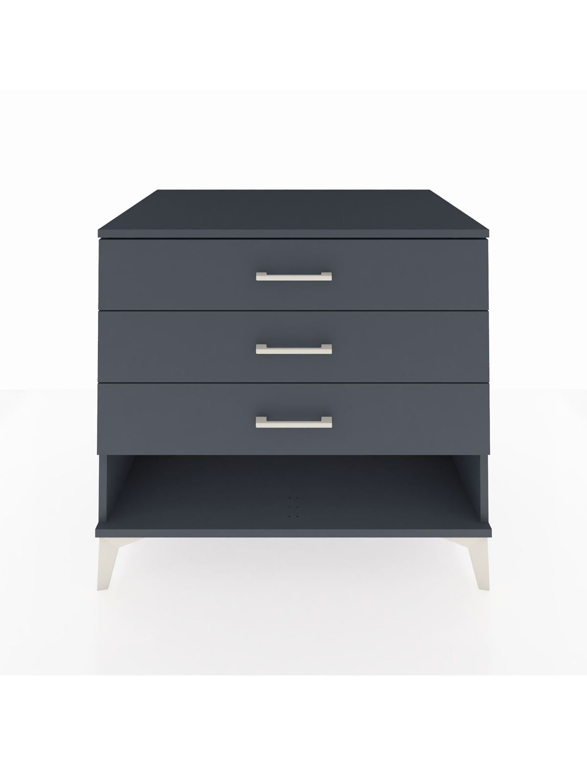 Kronos Şifonyer 3 Çekmeceli 88x59x80 Antrasit-Antrasit