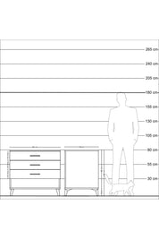 Kronos Şifonyer 3 Çekmeceli 88x59x80 Çam-Çam