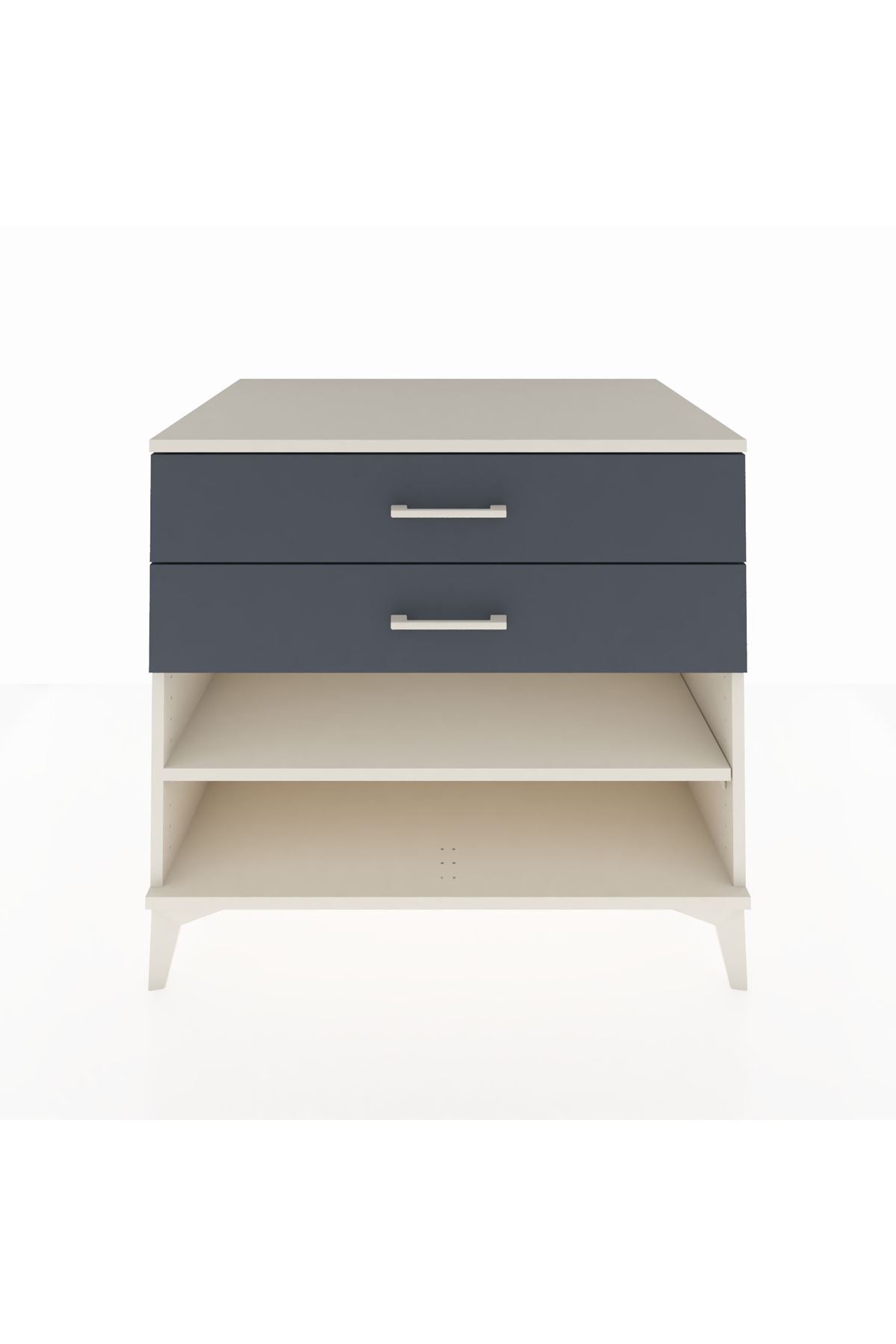 Kronos Şifonyer Tek Raflı 2 Çekmeceli 88x59x80 Aytaşı-Antrasit