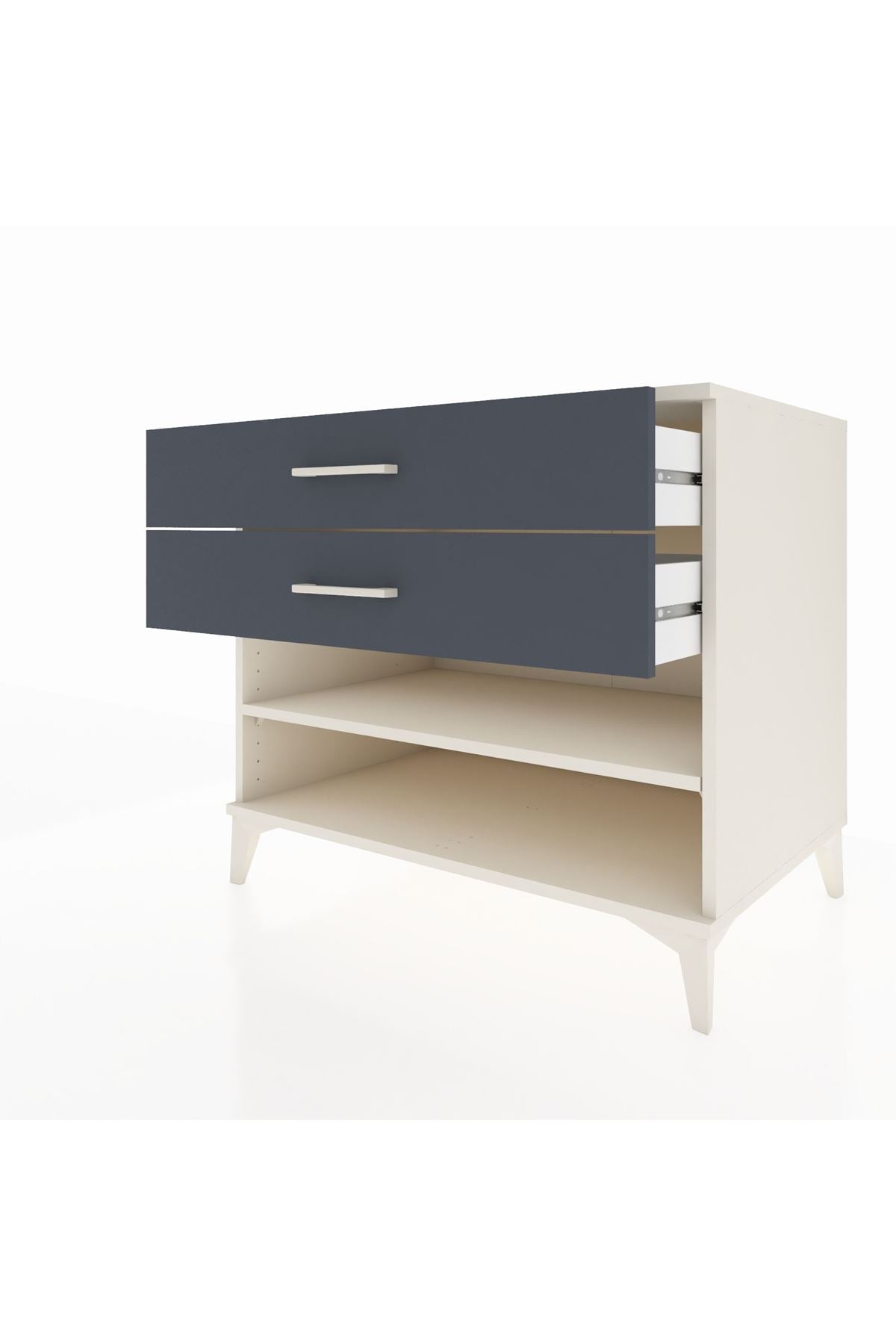 Kronos Şifonyer Tek Raflı 2 Çekmeceli 88x59x80 Aytaşı-Antrasit