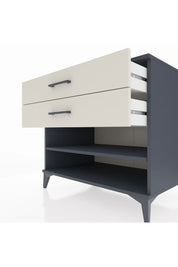 Kronos Şifonyer Tek Raflı 2 Çekmeceli 88x59x80 Antrasit-Aytaşı