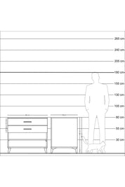 Kronos Şifonyer Tek Raflı 2 Çekmeceli 88x59x80 Antrasit-Aytaşı