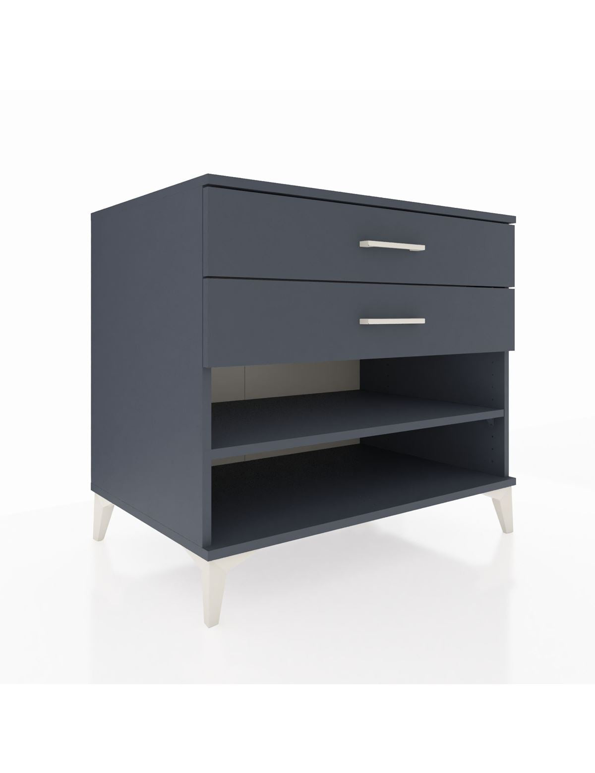 Kronos Şifonyer Tek Raflı 2 Çekmeceli 88x59x80 Antrasit-Antrasit