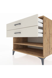 Kronos Şifonyer Tek Raflı 2 Çekmeceli 88x59x80 Çam-Aytaşı