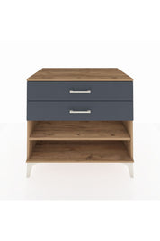 Kronos Şifonyer Tek Raflı 2 Çekmeceli 88x59x80 Çam-Antrasit