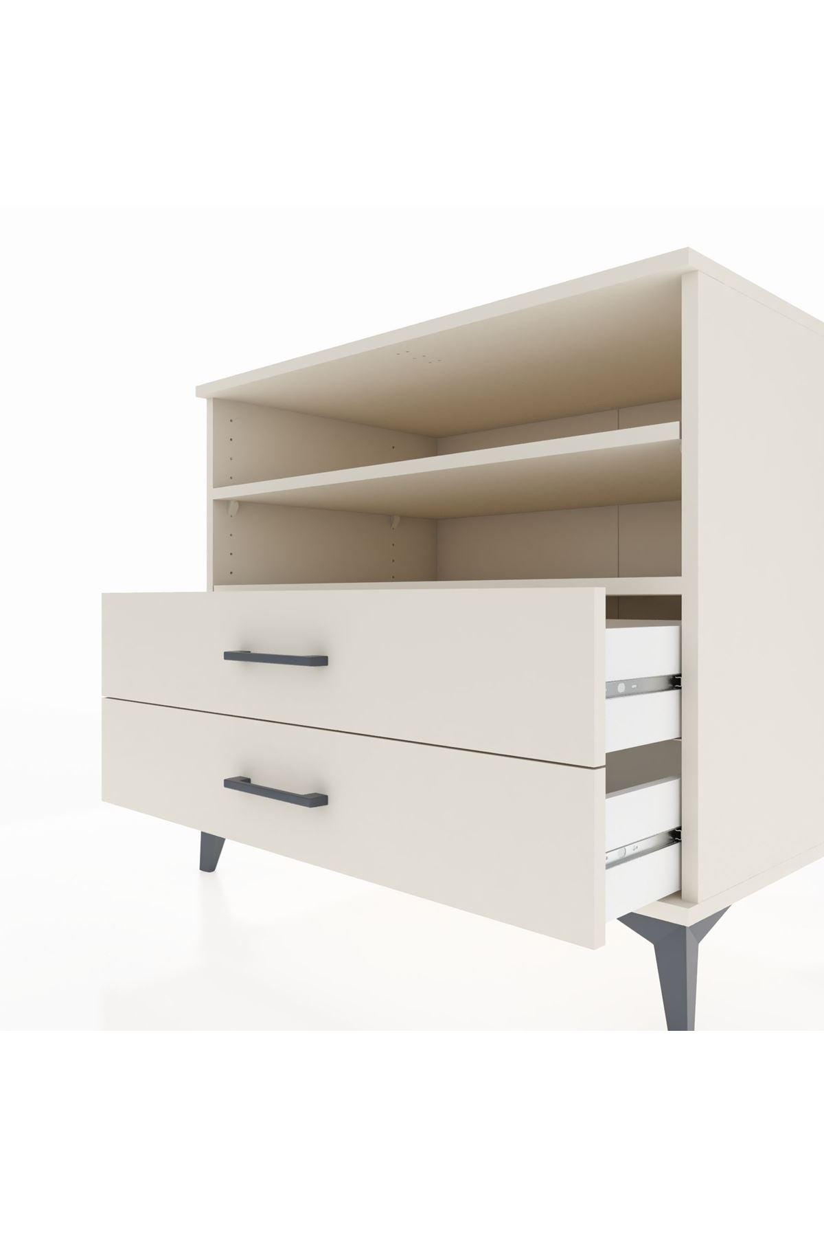 Kronos Şifonyer 2 Raflı 2 Çekmeceli 88x59x80 Aytaşı-Aytaşı