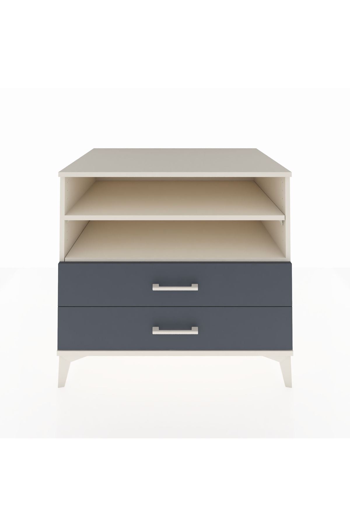 Kronos Şifonyer 2 Raflı 2 Çekmeceli 88x59x80 Aytaşı-Antrasit