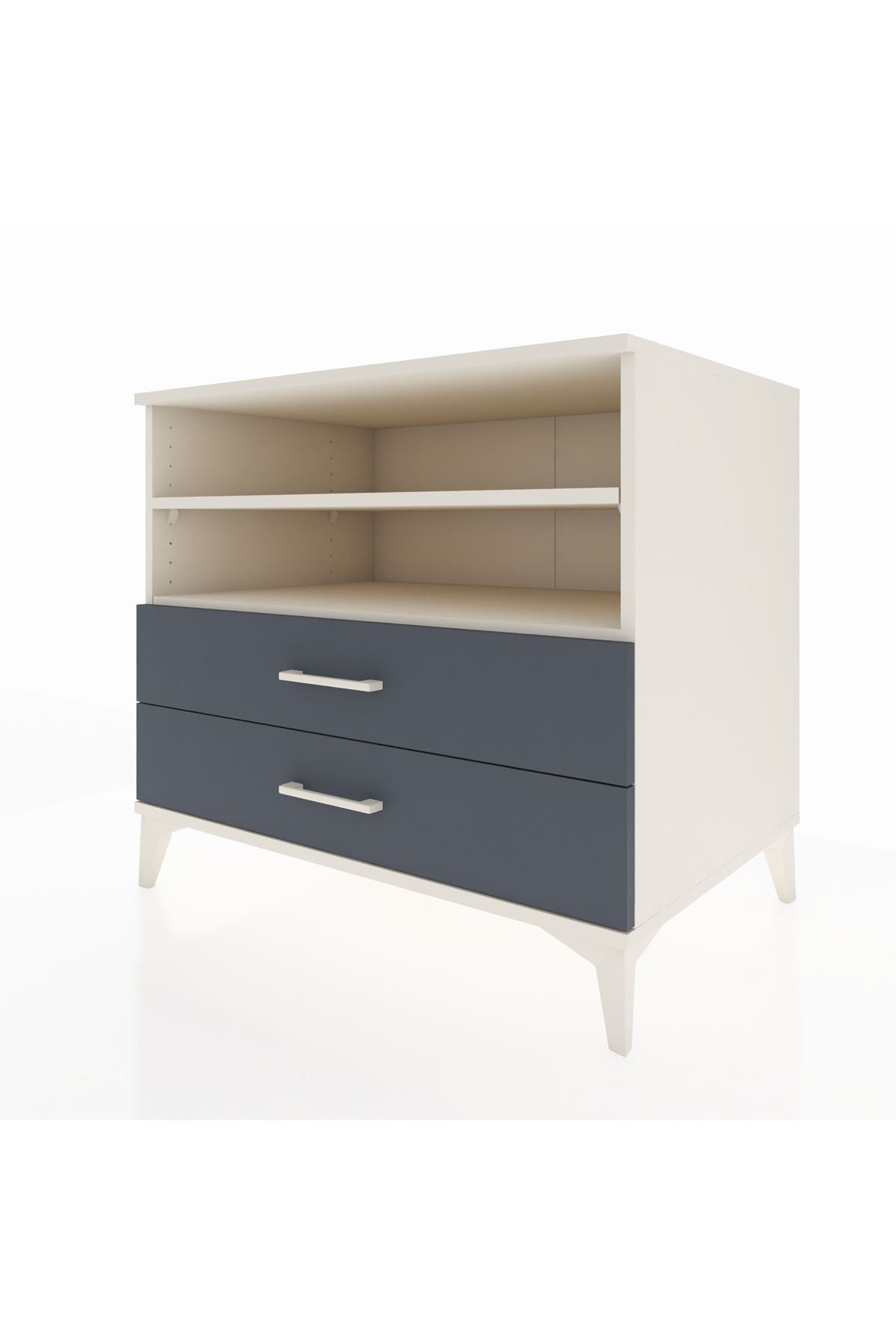 Kronos Şifonyer 2 Raflı 2 Çekmeceli 88x59x80 Aytaşı-Antrasit