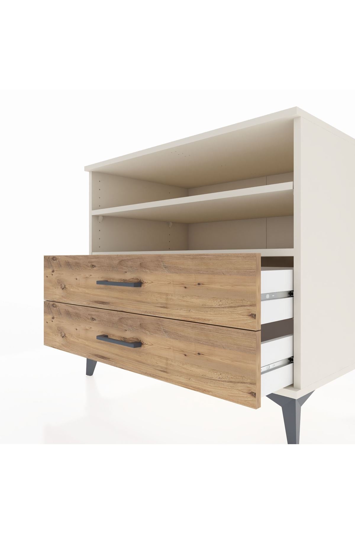 Kronos Şifonyer 2 Raflı 2 Çekmeceli 88x59x80 Aytaşı-Çam