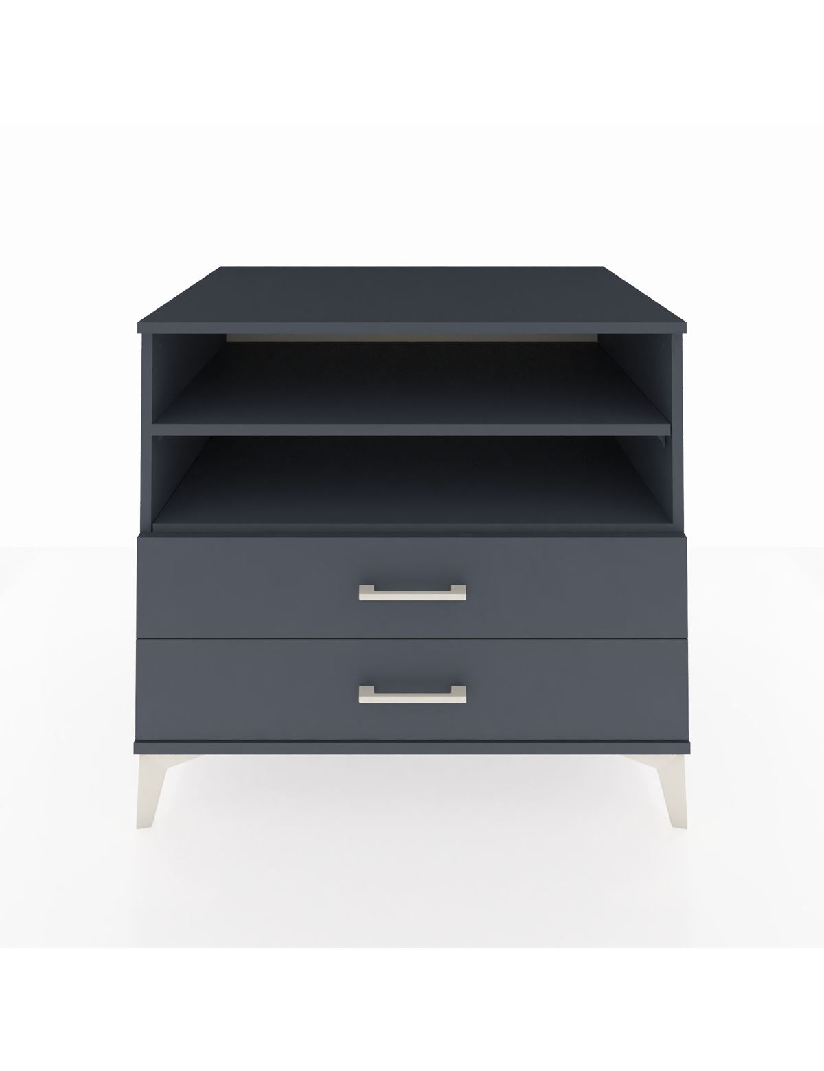 Kronos Şifonyer 2 Raflı 2 Çekmeceli 88x59x80 Antrasit-Antrasit