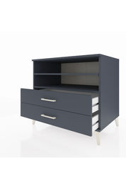 Kronos Şifonyer 2 Raflı 2 Çekmeceli 88x59x80 Antrasit-Antrasit