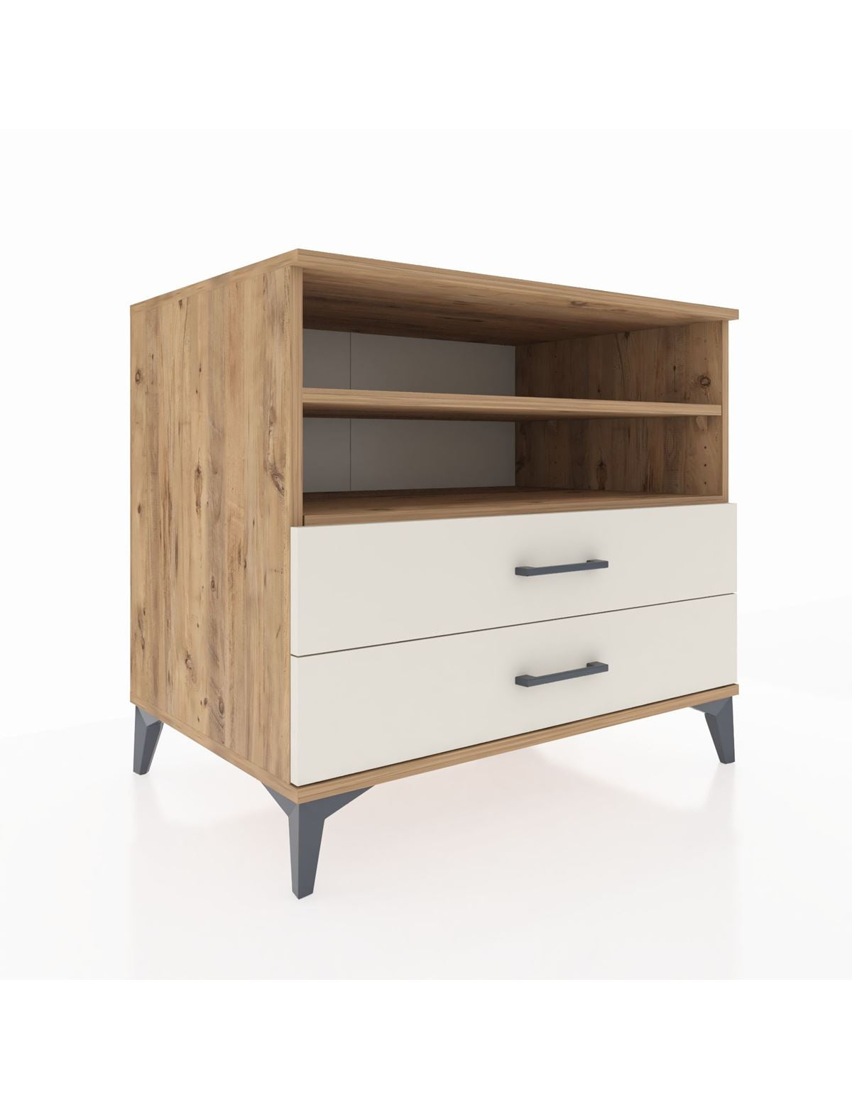 Kronos Şifonyer 2 Raflı 2 Çekmeceli 88x59x80 Çam-Aytaşı