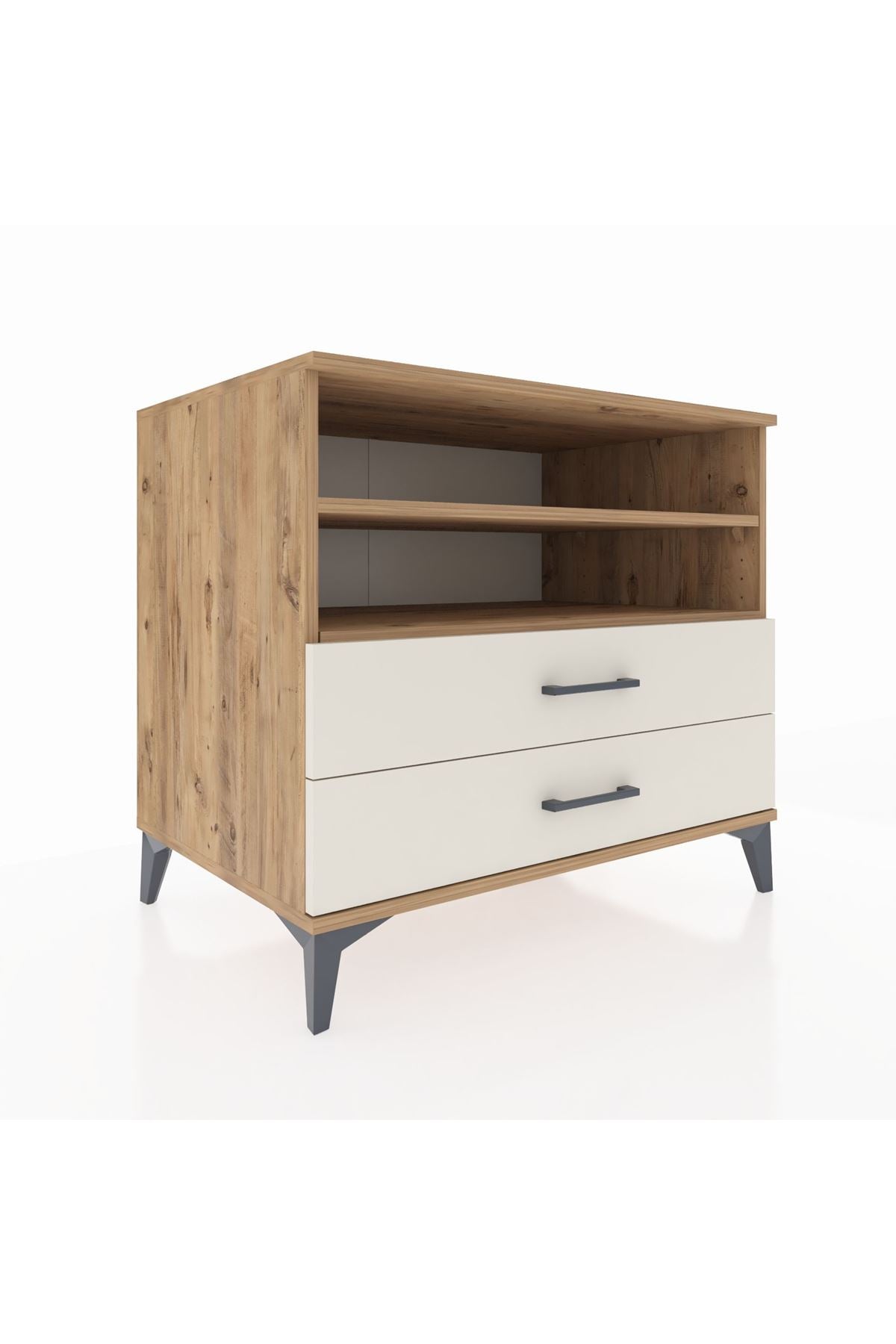 Kronos Şifonyer 2 Raflı 2 Çekmeceli 88x59x80 Çam-Aytaşı