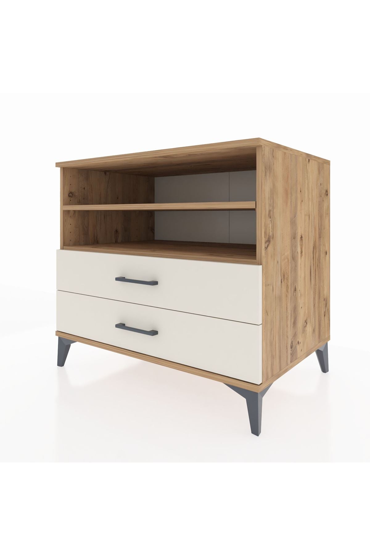 Kronos Şifonyer 2 Raflı 2 Çekmeceli 88x59x80 Çam-Aytaşı