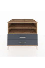 Kronos Şifonyer 2 Raflı 2 Çekmeceli 88x59x80 Çam-Antrasit