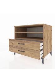 Kronos Şifonyer 2 Raflı 2 Çekmeceli 88x59x80 Çam-Çam